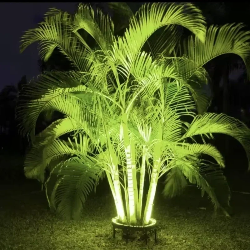 Lampes solaires en forme d'anneau - Projecteurs extérieurs étanches idéaux pour les arbres, les piliers et les jardins