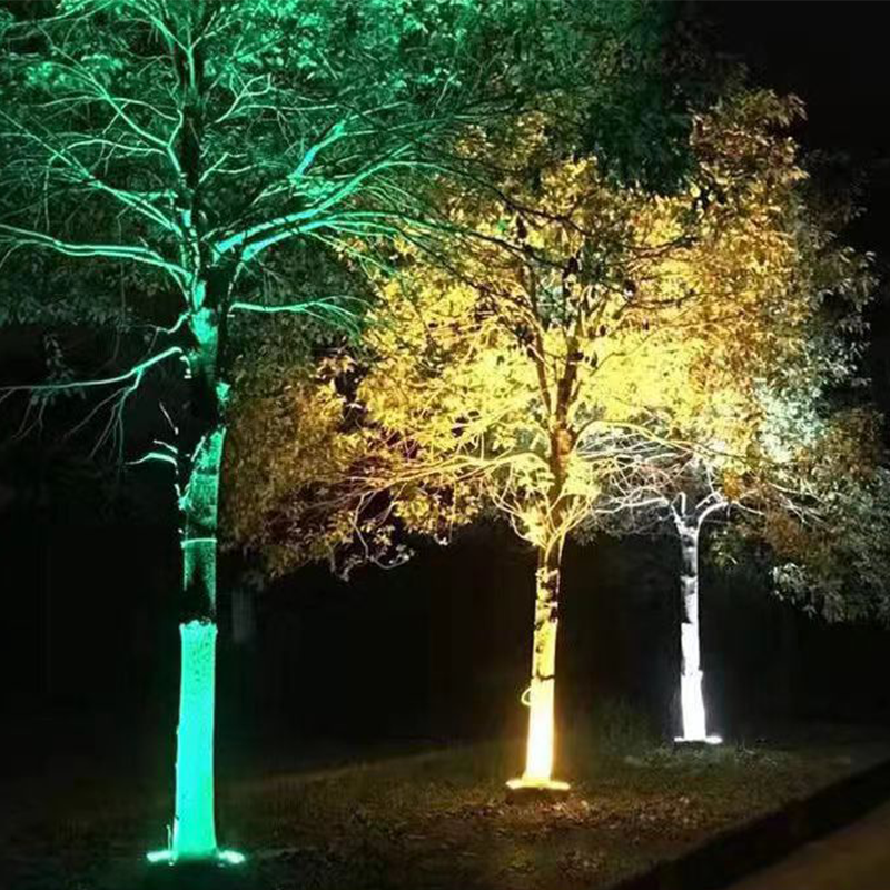 Lampes solaires en forme d'anneau - Projecteurs extérieurs étanches idéaux pour les arbres, les piliers et les jardins