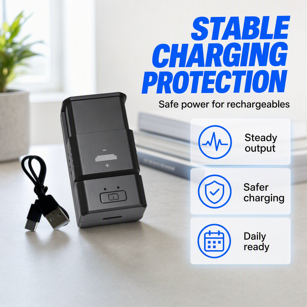 Chargeur portable pour piles bouton rechargeables