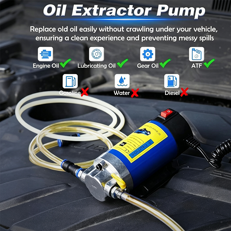 Pompe de transfert d'huile moteur portable – Outil d'entretien pratique