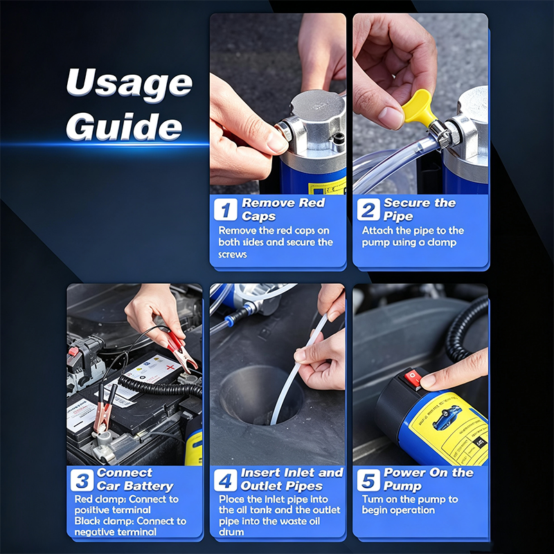 Pompe de transfert d'huile moteur portable – Outil d'entretien pratique