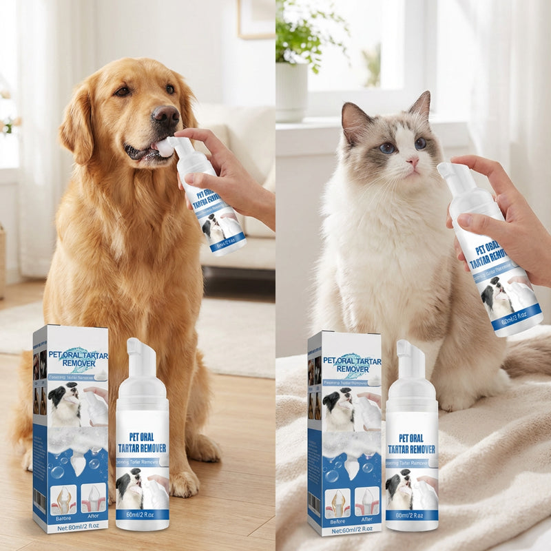 Nettoyant mousse anti-tartre buccal pour animaux