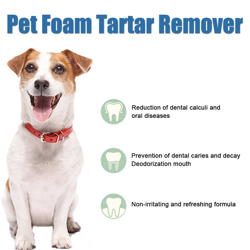 Nettoyant mousse anti-tartre buccal pour animaux