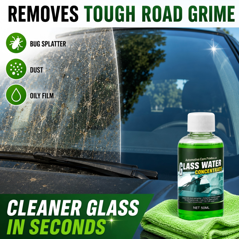 Concentré Lave-Glace Automobile – Il suffit de diluer et de verser ! Visibilité sans traces, élimine les insectes et la saleté routière !