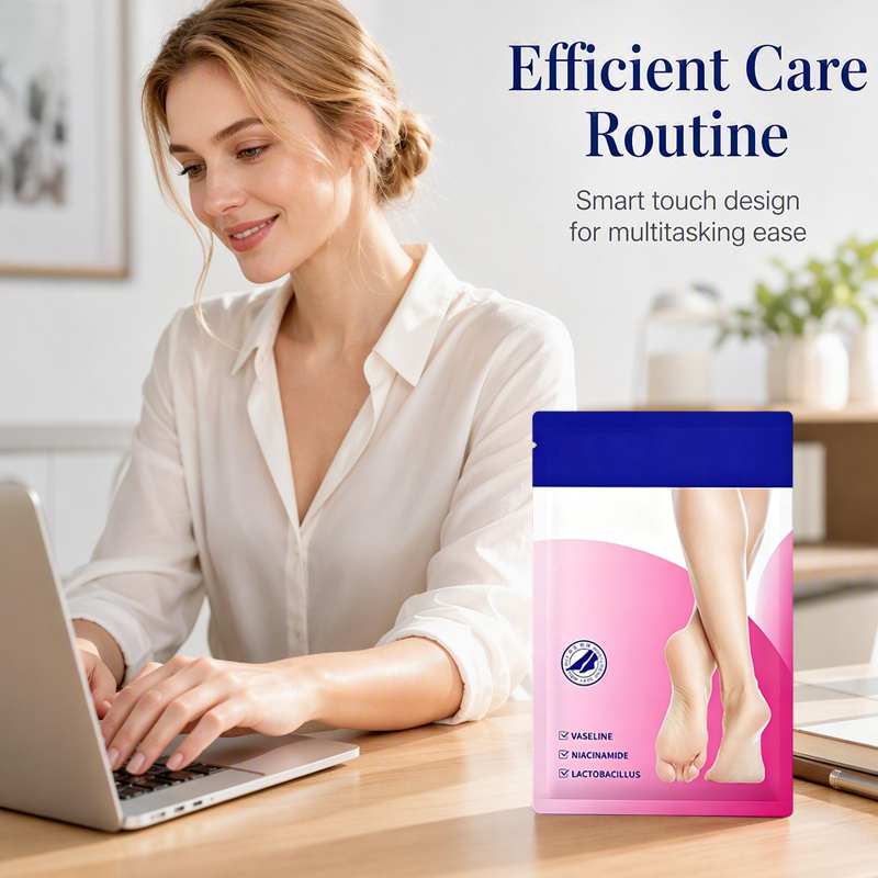 Masque Hydratant pour les Pieds Secs et Craquelés – Hydratation Intense et Exfoliation pour une Peau Douce comme celle d'un Bébé !