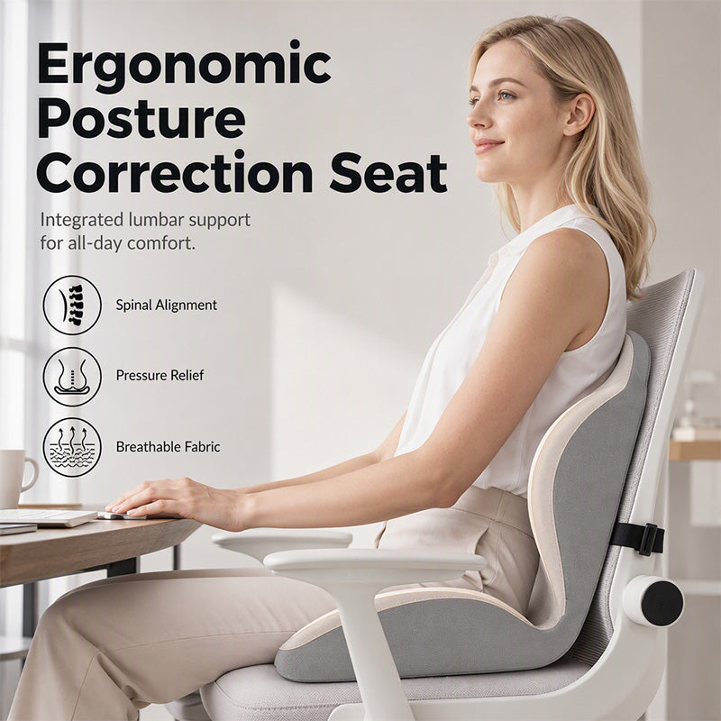 C'est vraiment bon pour votre corps. Coussin de siège ergonomique en mousse à mémoire de forme avec support dorsal – Restez confortable toute la journée, parfait pour le bureau, la voiture et la maison.