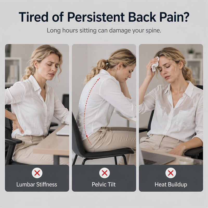 C'est vraiment bon pour votre corps. Coussin de siège ergonomique en mousse à mémoire de forme avec support dorsal – Restez confortable toute la journée, parfait pour le bureau, la voiture et la maison.