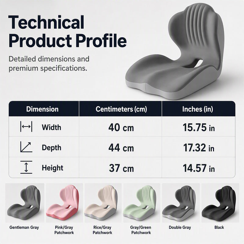 C'est vraiment bon pour votre corps. Coussin de siège ergonomique en mousse à mémoire de forme avec support dorsal – Restez confortable toute la journée, parfait pour le bureau, la voiture et la maison.