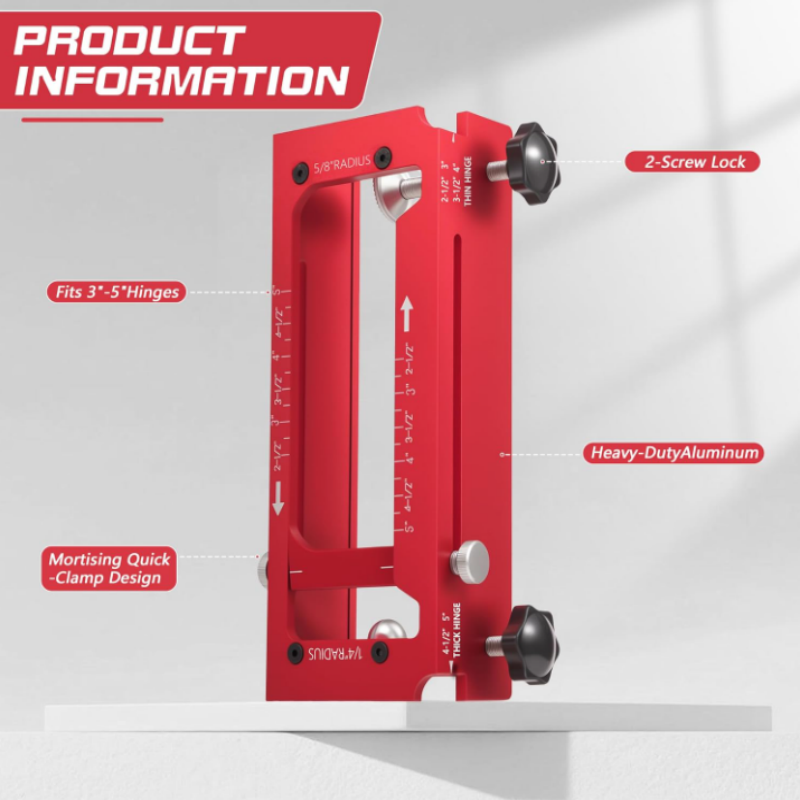 Kit de gabarit de mortaisage pour charnières de porte réglable – Fraisage de précision, installation rapide et idéal pour les menuisiers, ébénistes et rénovations résidentielles DIY