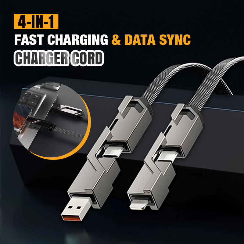 Câble de charge rapide et de synchronisation de données 4-en-1