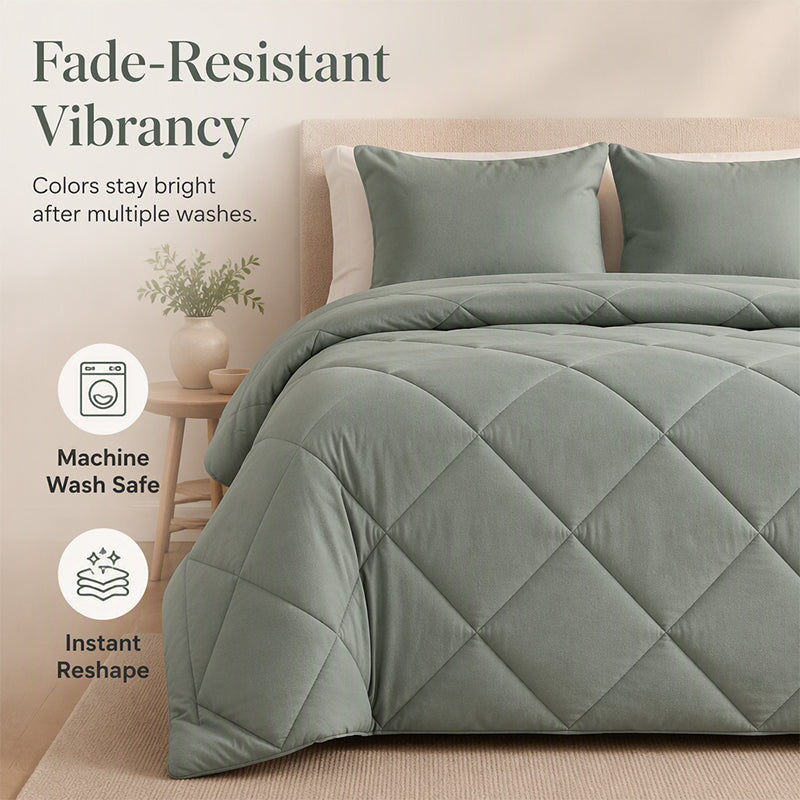 Ensemble de couvre-lit matelassé 3 pièces avec taies d'oreiller – Offre spéciale à durée limitée