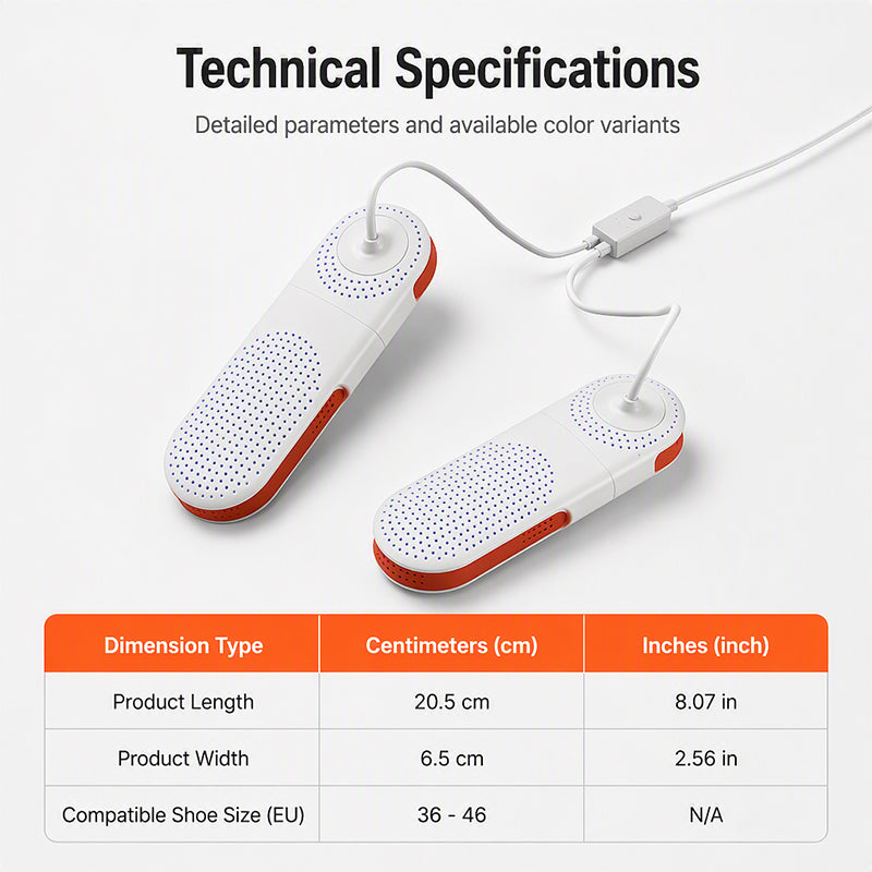 Sèche-chaussures électrique rétractable avec stérilisation UV