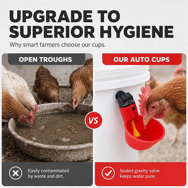 Abreuvoirs automatiques pour poulets à gravité