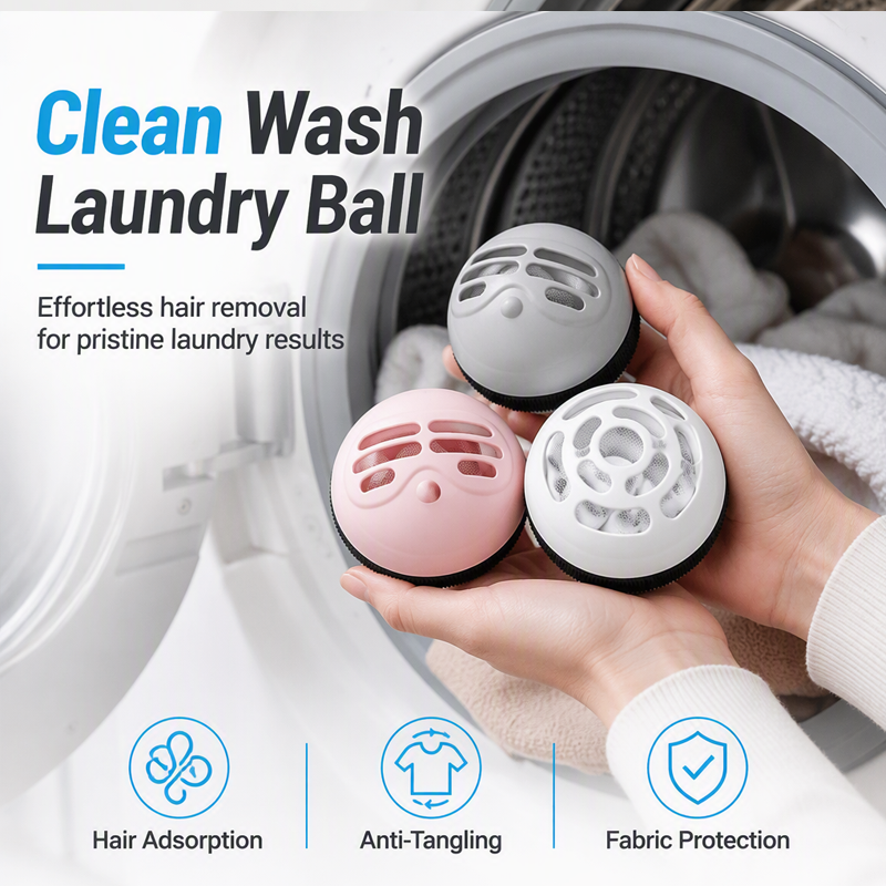 Boule de lavage et anti-peluche 2-en-1 pour machine à laver