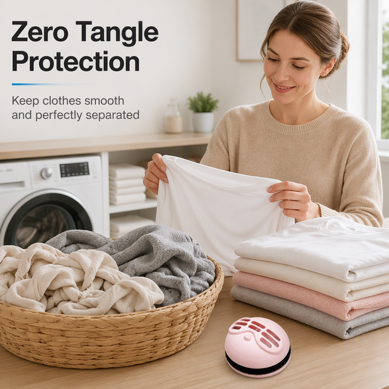 Boule de lavage et anti-peluche 2-en-1 pour machine à laver