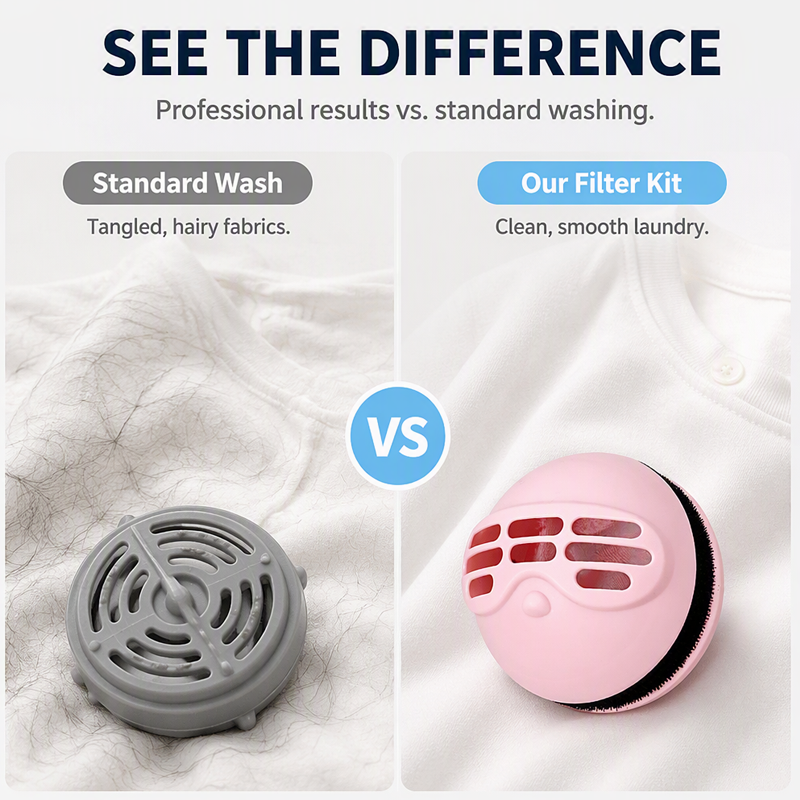 Boule de lavage et anti-peluche 2-en-1 pour machine à laver