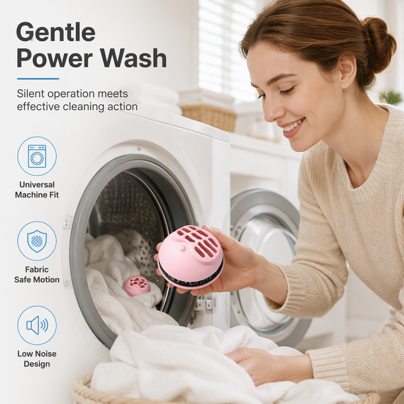Boule de lavage et anti-peluche 2-en-1 pour machine à laver