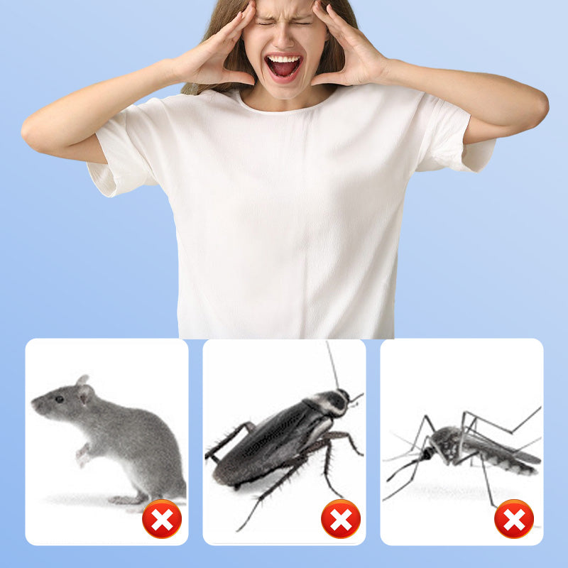 Répulsif antiparasitaire à ultrasons – Dispositif silencieux à brancher contre les insectes et les rongeurs pour la maison, la cuisine et le garage