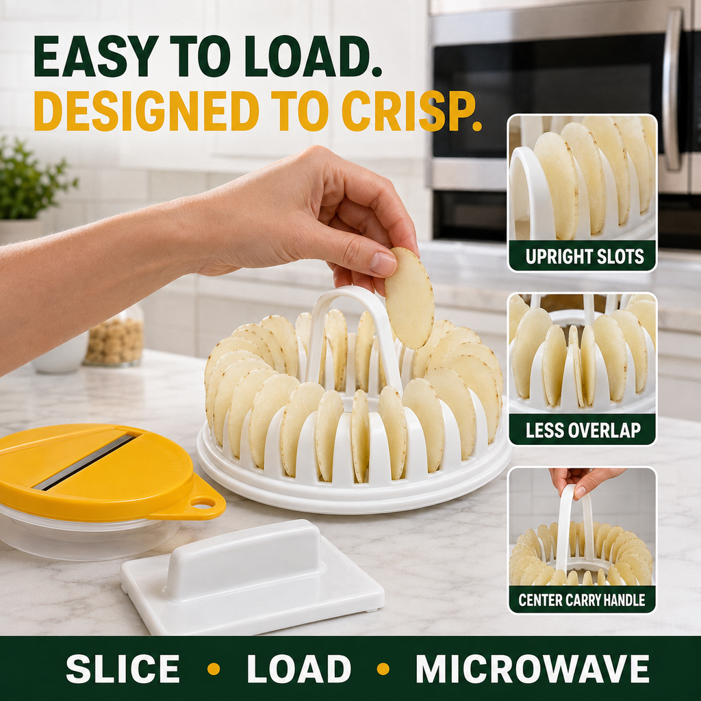 Kit de fabrication de chips maison au micro-ondes avec bol trancheur