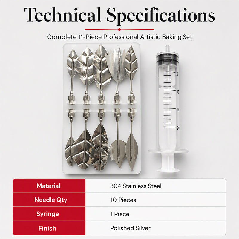 MAINTENANT! Kit d'art de gelée 3D professionnel©\ Outils d'art de gélatine florale 10 pièces en acier inoxydable 304©\ avec seringue, ensemble de décoration de gâteau de gelée de fleurs 3D DIY pour