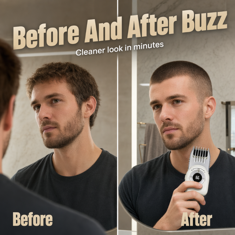 Tondeuse à cheveux sans fil – 4 en 1, étanche, USB-C – pour cheveux et barbe !