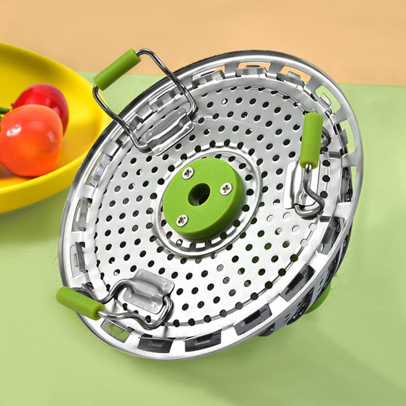 Panier vapeur extensible en acier inoxydable