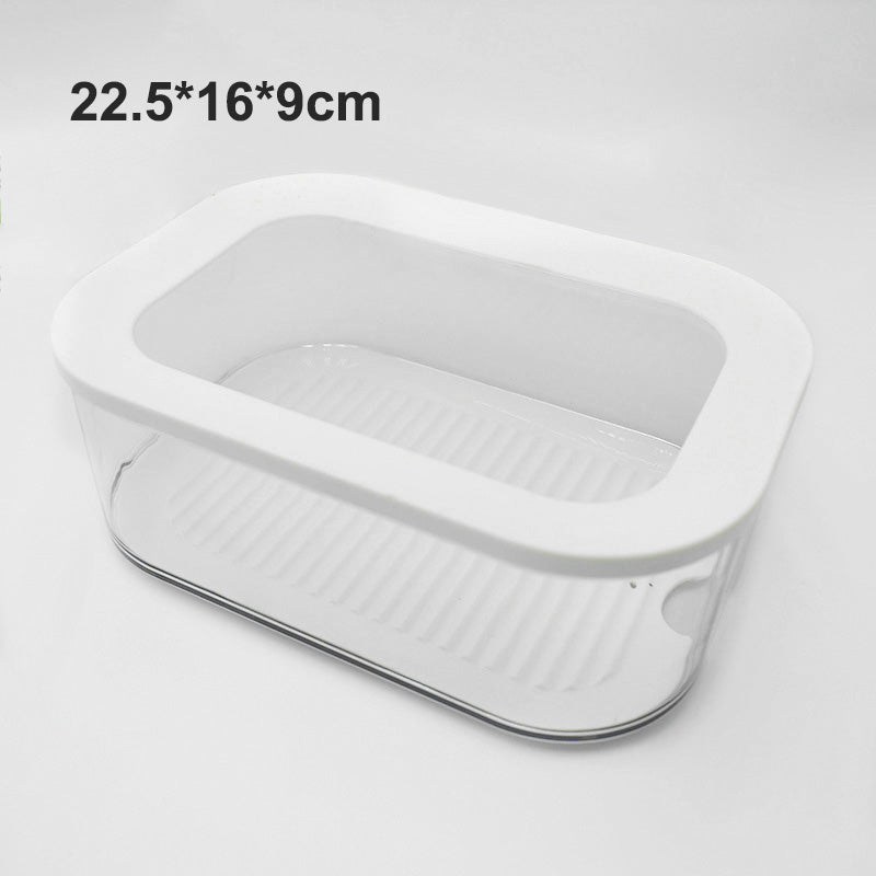 Boîte de Rangement Réfrigérateur Transparente avec Couvercle – Visibilité Optimale, Conception Empilable et 3 Tailles Disponibles – Organisez Votre Frigo Sans Effort