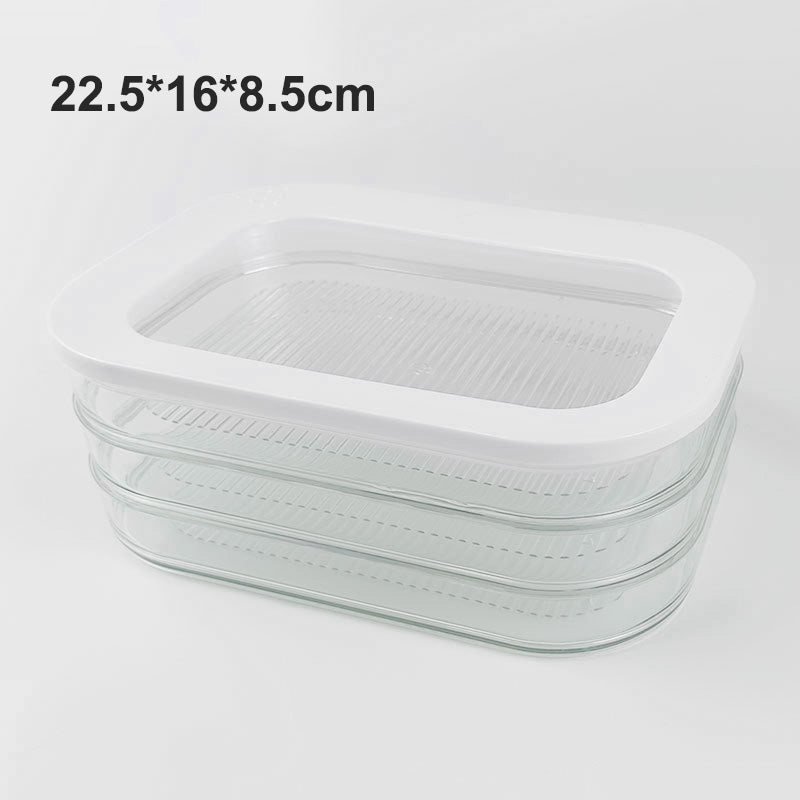 Boîte de Rangement Réfrigérateur Transparente avec Couvercle – Visibilité Optimale, Conception Empilable et 3 Tailles Disponibles – Organisez Votre Frigo Sans Effort