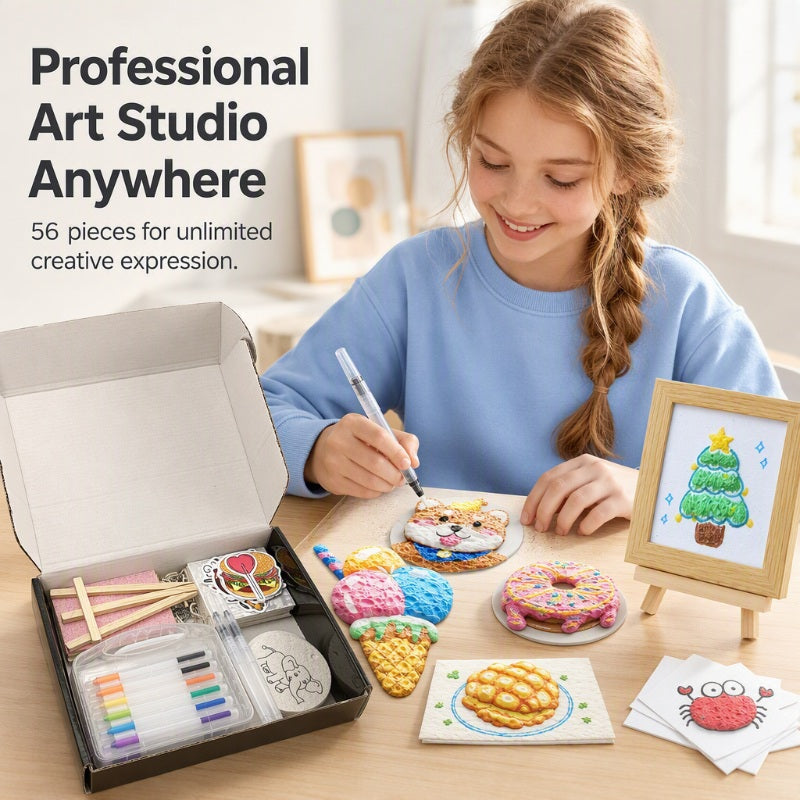 Kit de peinture mousse gonflante pour enfants