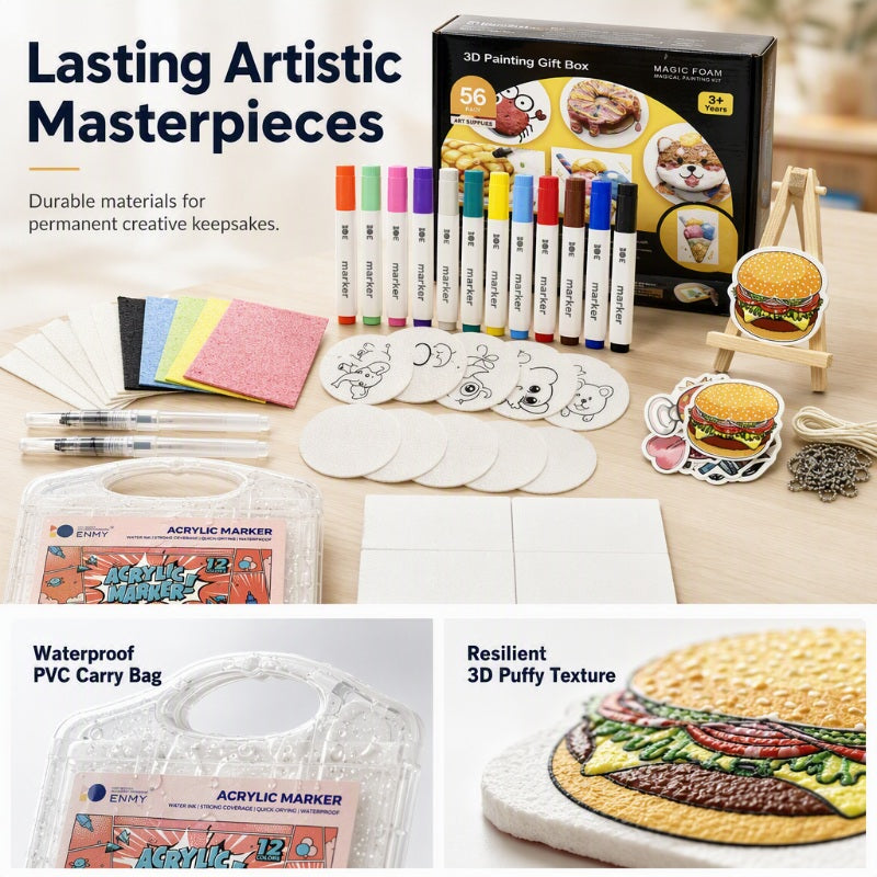 Kit de peinture mousse gonflante pour enfants