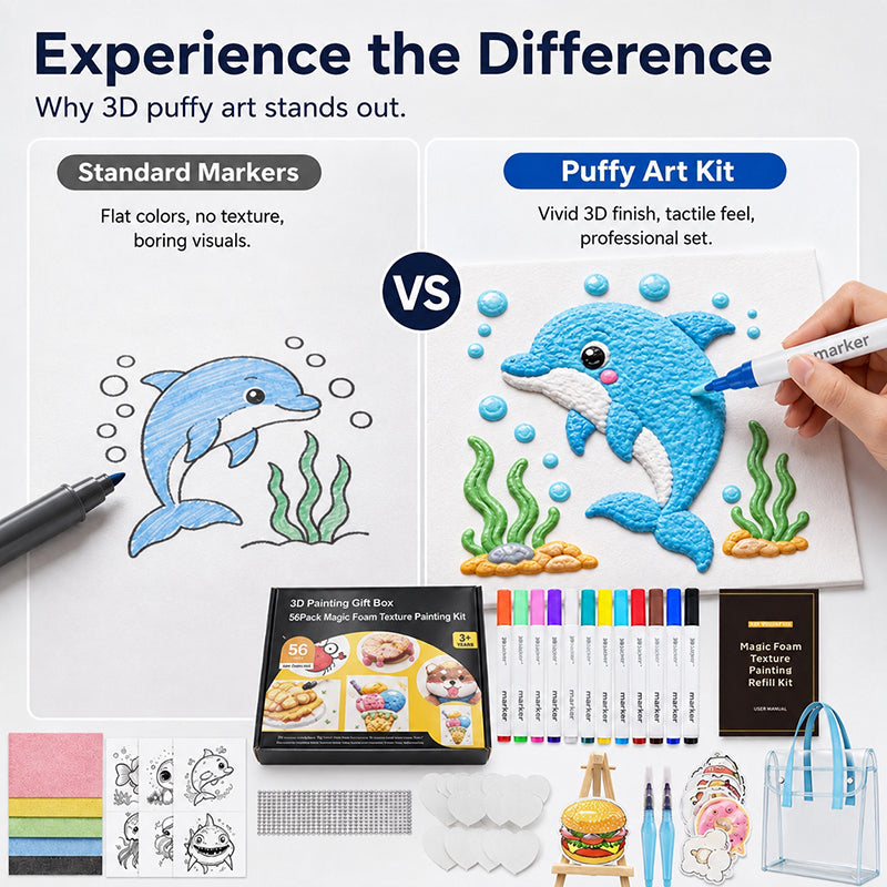 Kit de peinture mousse gonflante pour enfants