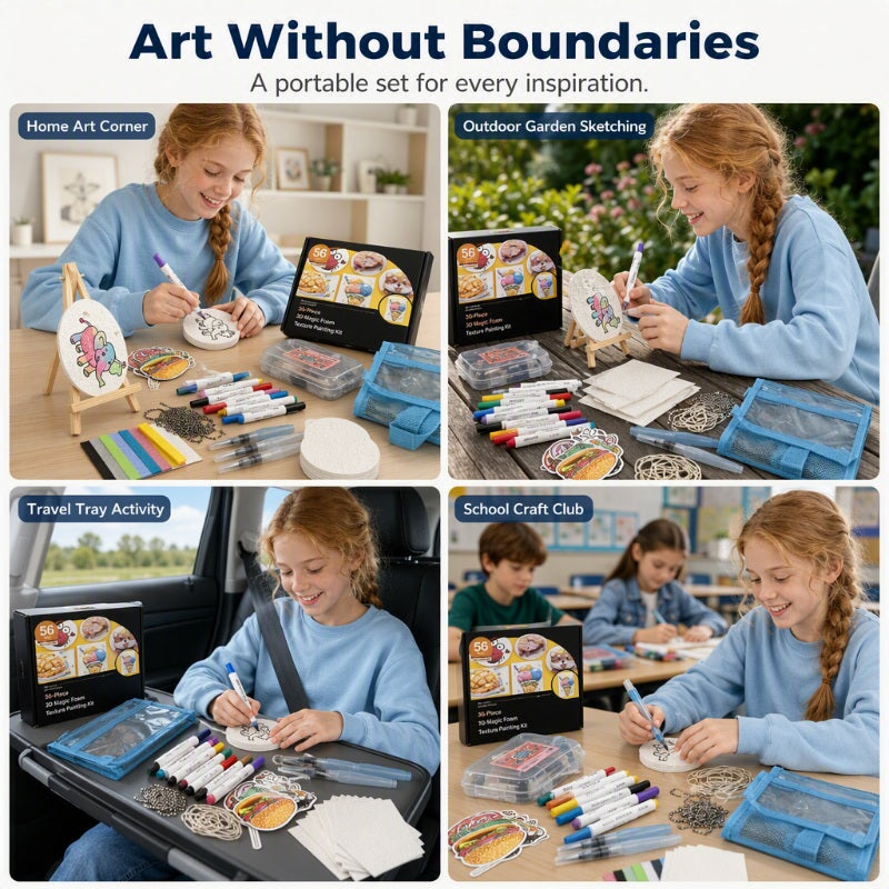 Kit de peinture mousse gonflante pour enfants