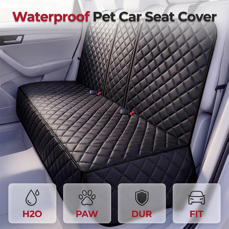 Siège auto spécial pour chien à durée limitée – À partir de ! Imperméable, ouvertures pour ceinture de sécurité et pliable. Voiture propre, animal heureux – procurez-vous le vôtre !