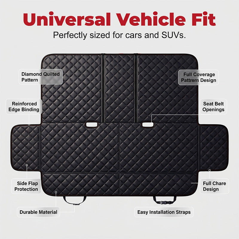 Siège auto spécial pour chien à durée limitée – À partir de ! Imperméable, ouvertures pour ceinture de sécurité et pliable. Voiture propre, animal heureux – procurez-vous le vôtre !