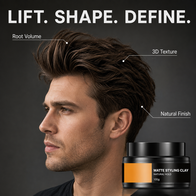 Argile Coiffante Forte Tenue Légère pour Hommes