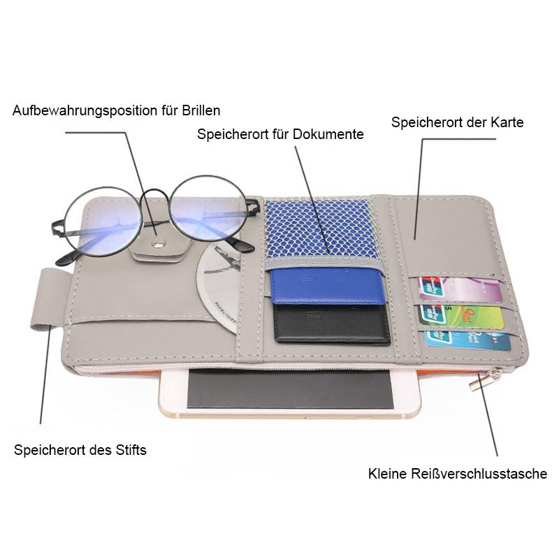 Organisateur de pare-soleil de voiture tout-en-un
