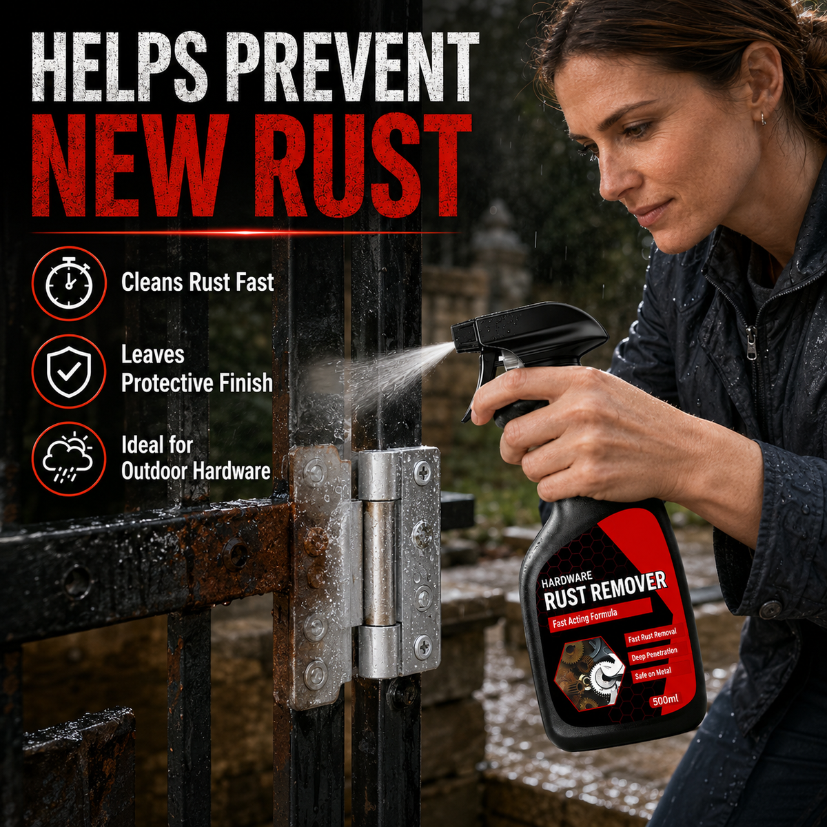 Dégrippant rapide en spray pour quincaillerie