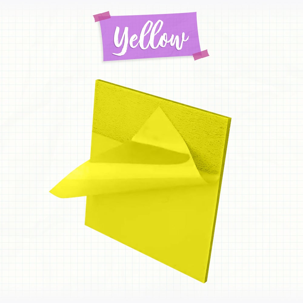 5 Blocs de notes adhésives transparentes (250 feuilles)