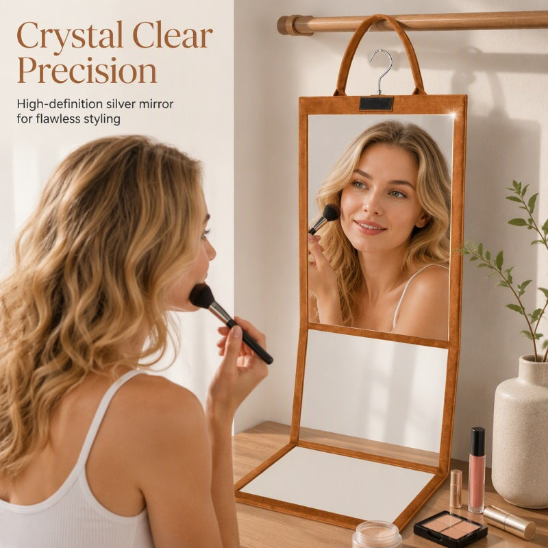2026 50 000+ VENDUS ! Miroir pleine longueur pliant et portable - Léger et pliable, reflet cristallin, gain de place, parfait pour chambre et appartement