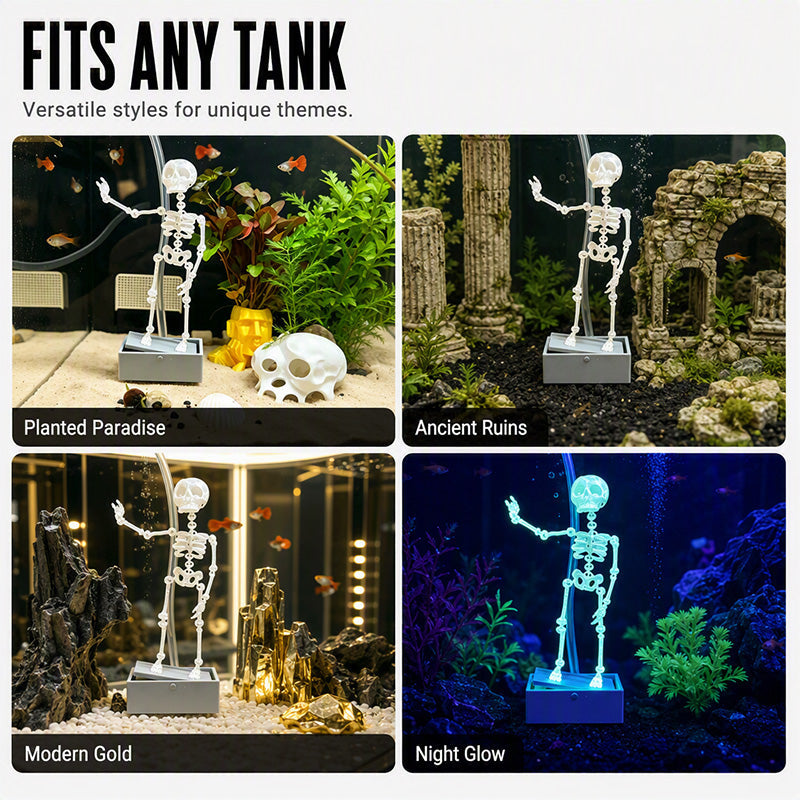 Bulleur d'aquarium squelette dansant