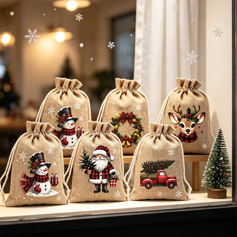 Sachets cadeaux de Noël à cordon