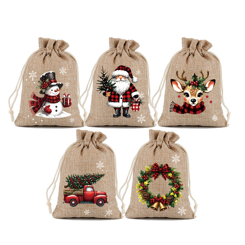 Sachets cadeaux de Noël à cordon