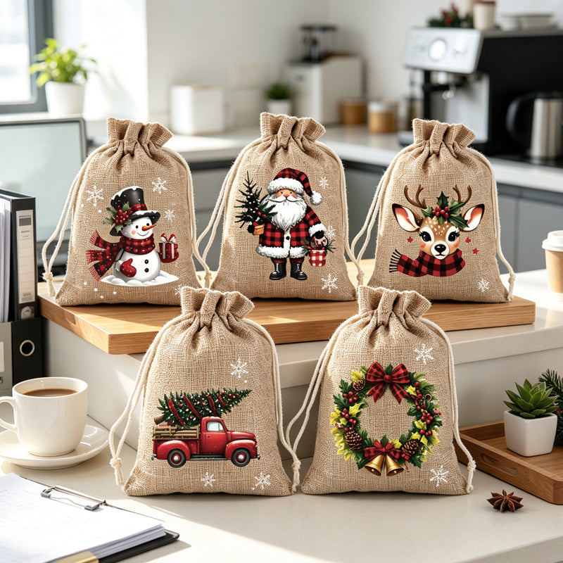 Sachets cadeaux de Noël à cordon