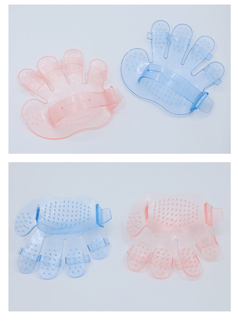 Gant de massage en silicone pour animaux de compagnie | Mousse facilement et enlève les poils morts