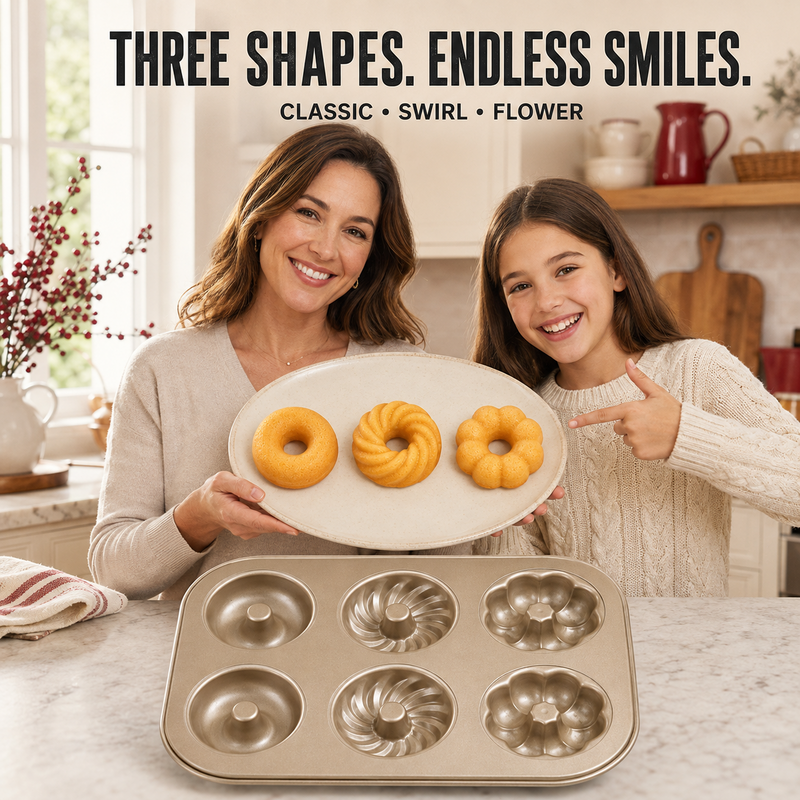 Moule multi-empreintes antiadhésif pour mini-Bundt Cakes