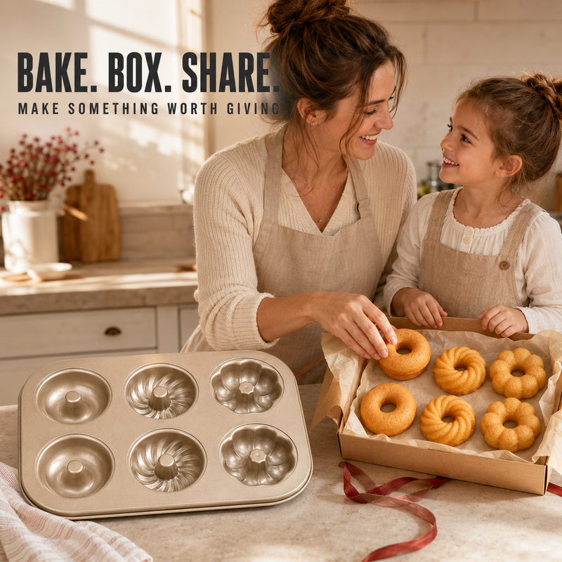 Moule multi-empreintes antiadhésif pour mini-Bundt Cakes