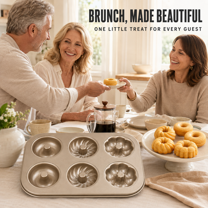Moule multi-empreintes antiadhésif pour mini-Bundt Cakes
