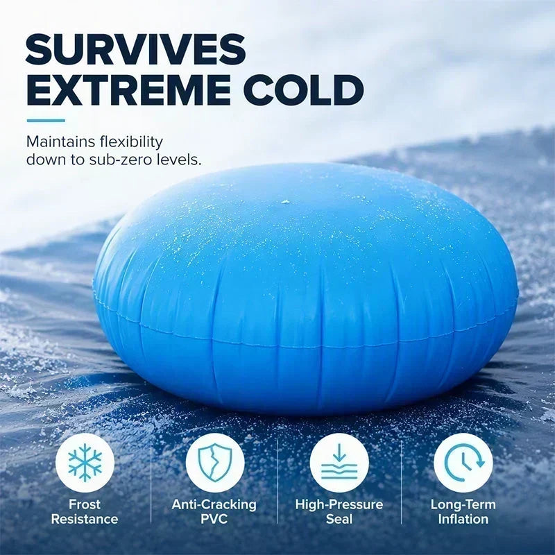 Coussin d'air d'hivernage pour piscine gonflable ronde LIMITED©\TIME – Réducteur de pression de glace, protecteur de piscine pour l'hiver