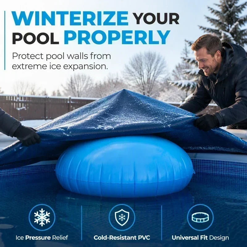 Coussin d'air d'hivernage pour piscine gonflable ronde LIMITED©\TIME – Réducteur de pression de glace, protecteur de piscine pour l'hiver