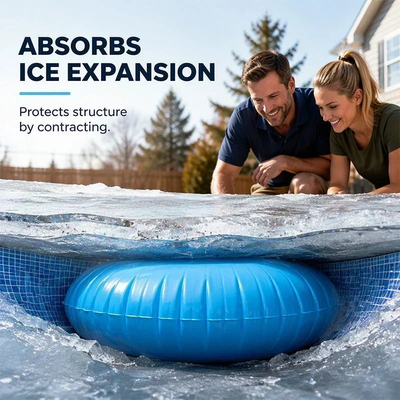 Coussin d'air d'hivernage pour piscine gonflable ronde LIMITED©\TIME – Réducteur de pression de glace, protecteur de piscine pour l'hiver
